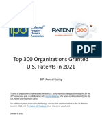 2021 Patent 300® IPO Top Patent Owners List FINAL