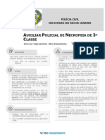 FGV 2022 PC RJ Auxiliar Policial de Necropsia de 3 Classe Prova