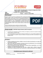 Alerta Fuga de Aceite en Tapa de Inspeccion