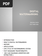 Digital Watermarking: Bhavna Singh Cse Third Sem