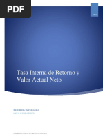 Tasa Interna de Retorno y Valor Actual Neto - Lady Morán Bermeo.