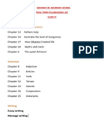 Final Term Exam Syllabus Seniors (VI-XII)