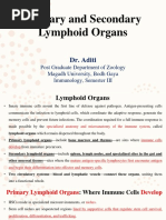 Primary and Secondary Lymphoid Organs - Aditi Singh