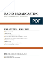 RADIO BROADCASTING Comments