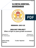 Atmiya Vidya Niketan, Ahmedabad: SESSION: 2021-22 Biology Project