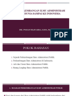 Perkembangan Ilmu Administrasi Di Dunia Sampai Ke Indonesia