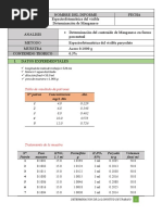 Determinación de Manganeso