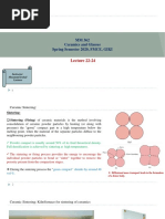 Lecture 22-24: MM 362 Ceramics and Glasses Spring Semester 2020, FMCE, GIKI