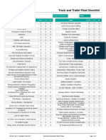 Truck and Trailer Final Checklist: Date Item Item