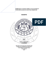 Analisis Penerapan Unified Threat Management (Utm) Untuk Pengamanan Router Mikrotik