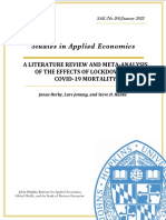 A Literature Review and Meta Analysis of The Effects of Lockdowns On COVID 19 Mortality