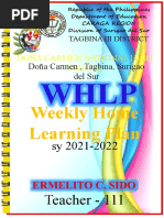 Weekly Home Learning Plan: Doña Carmen National High School