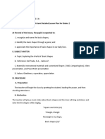 Geraldine H. Montes BECED 2 A A Semi Detailed Lesson Plan For Kinder 2 I. Objectives at The End of The Lesson, The Pupils Is Expected To