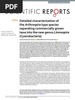 Detailed Characterization of The Arthrospira Type Species Separating Commercially Grown Taxa Into The New Genus Limnospira (Cyanobacteria)