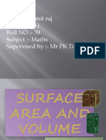 Sumit Raj PPT Surface Area and Volume