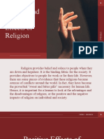 Positive and Negative Effects of Religion