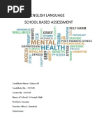 English Language SBA 2022