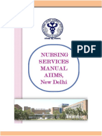 Nursing Services Manual, Aiims New Delhi - 25!2!21