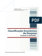 Classificador Econômico Da Despesa