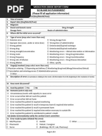 Medication Error Report Form