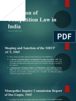 Evolution of Competition Law in India