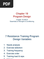 Program Design: Chapter 18 NSCA Essentials of Strength & Conditioning