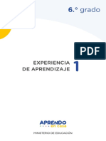 6.° Grado: Experiencia de Aprendizaje