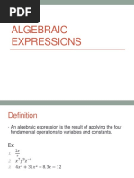 2.algebraic Expressions (Special Products and Factoring)