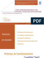 Distribution de L'Air: Dimensionnement Des Conduites Aérauliques, Choix Des Ventilateurs