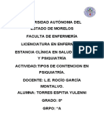 Tipos de Contención en Psiquiatría