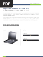 Single Rail LCD Console (PS/2-USB, VGA) : CL1000 (CL1000M: 17" LCD CL1000N: 19" LCD)