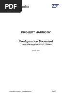 Project Harmony Configuration Document: Travel Management & FI Claims