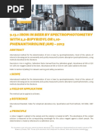 9 - 13 - 1 Iron in Beer by Spectrophotometry With 2,2-Bipyridyl or 1,10-Phenanthroline