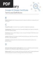 Glossary: Google UX Design Certificate