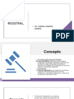 Derecho Registral. Esc Romero 2021