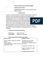 Tabla 1 Cuadrante Del Conocimiento Del Cliente.: Datos Personales: Actividad Económica