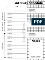 Weekday and Weekend Study Schedule Fayefilms