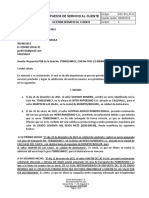 Respuesta de Servicio Al Cliente