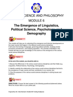 Social Science and Philosophy M6 