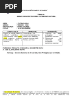 Guia Areas Protegidas - Biologia 3er Año