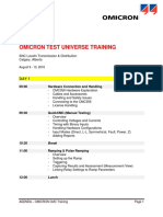 AGENDA - OMICRON CMC Training (SNC, 2016)