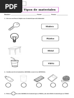 Guía Tipos de Materiales 1° Basico