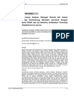 Formulasi Sediaan Hidrogel Ekstrak Etil Asetat Bunga Kecombrang (Nicolaia Speciosa) Dengan Basis HPMC Dan Uji Aktivitas Antibakteri Terhadap