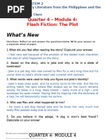 What's New: Quarter 4 - Module 4: Flash Fiction: The Plot