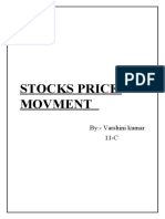 Stocks Price Movment: By:-Varshini Kumar 11-C