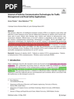 Internet of Vehicles Communication Technologies For Traffic Management and Road Safety Applications