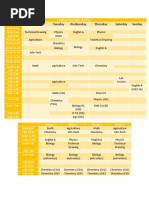 5 Yellow Timetable 2021