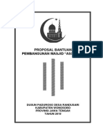 Proposal Bantuan Pembangunan Masjid "Assodiq"