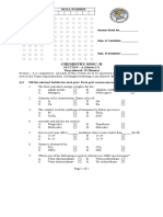 Chemistry Hssc-Ii: Answer Sheet No.