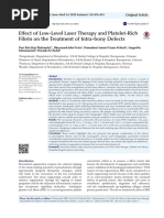 Lasers: Effect of Low-Level Laser Therapy and Platelet-Rich Fibrin On The Treatment of Intra-Bony Defects